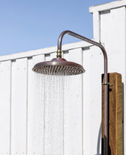 Load image into Gallery viewer, Wall Mounted Copper Outdoor Shower with Hot and Cold Taps and a 250mm Shower Head